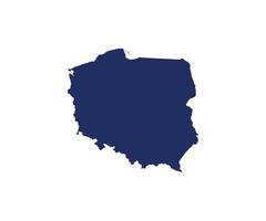 Map Poland in blue color vector