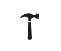 Hammer icon vector on white background