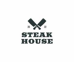 Steak house logo. Simple illustration of steak house vector logo for web design isolated on white background