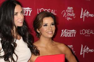 LOS ANGELES, SEPT 23 - Demi Moore, Eva Longoria arriving at the Variety s Power of Women Luncheon at Beverly Wilshire Hotel on September 23, 2011 in Beverly Hills, CA photo