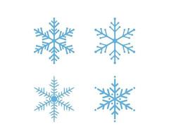 Snowflakes Set for Christmas winter design. Vector illustration