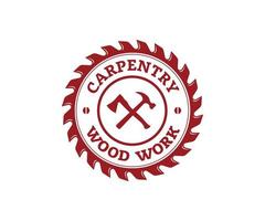 plantilla de logotipo de carpintería y carpintería vector