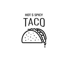 deliciosa plantilla de diseño de logotipo de vector de taco