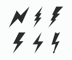 Lightning Thunderbolt Icon Vector. Flash Symbol Illustration. Lighting Flash Icons Set. vector