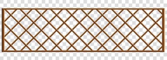 Garden Wooden Fence Transparent Element vector