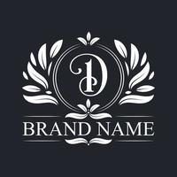 Vintage Luxury D alphabet logo design. vector