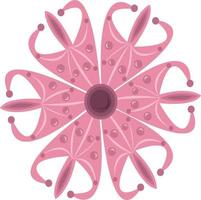 Pink ornament flower vector illustration for graphic design and decorative element
