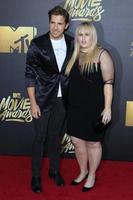 LOS ANGELES, APR 9 - Hugh Sheridan, Rebel Wilson at the 2016 MTV Movie Awards Arrivals at the Warner Brothers Studio on April 9, 2016 in Burbank, CA photo