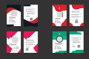 simple business id card design template, clean and smooth vector set