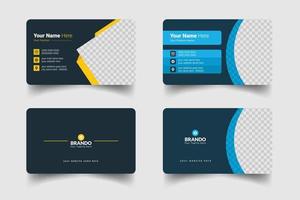 creative business card  and clean modern business card template vector