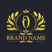 Vintage Luxury golden O letter logo design. vector