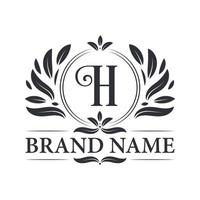 Vintage Luxury golden H letter logo design. vector