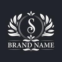 Alphabet S luxurious logo design template. vector