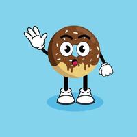 Illustration vector graphic cartoon character of cute mascot Donut with pose. Suitable for children book illustration.