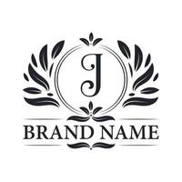 Vintage Luxury golden J letter logo design. vector