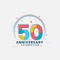 50 Anniversary celebration, Modern 50th Anniversary design vector