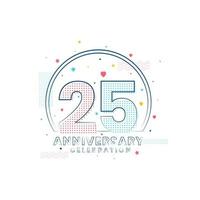25 years Anniversary celebration, Modern 25 Anniversary design