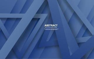 Abstract overlap triangle background paper navy blue color vector