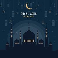 Abstract religious Happy Eid Al Adha Mubarak Islamic vector illustration