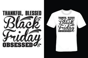 diseño de camiseta de viernes negro, vintage, tipografía vector