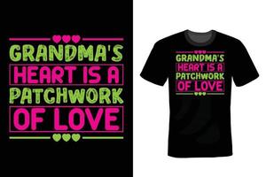 Grandma T shirt design, vintage, typography vector