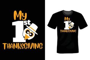 Thanksgiving Day T shirt design, vintage, typography vector