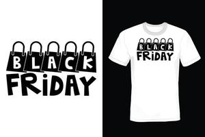 diseño de camiseta de viernes negro, vintage, tipografía vector