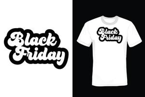 diseño de camiseta de viernes negro, vintage, tipografía vector