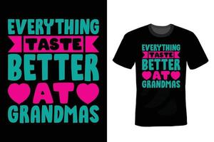 Grandma T shirt design, vintage, typography vector