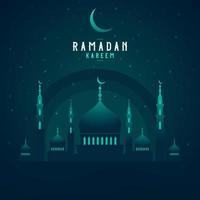 Islamic holy month of Ramadan Kareem celebration vector illustration