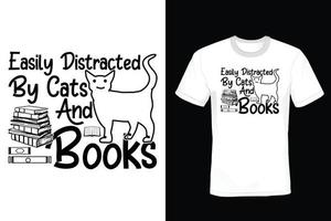 diseño de camiseta de amante de los libros, vintage, tipografía vector