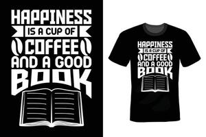diseño de camiseta de amante de los libros, vintage, tipografía vector
