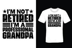 Grandfather T shirt design, vintage, typography vector