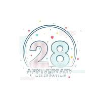 28 years Anniversary celebration, Modern 28 Anniversary design vector