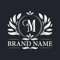 Vintage Luxury golden M letter logo design. vector