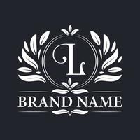 Vintage Luxury L alphabet logo design. vector