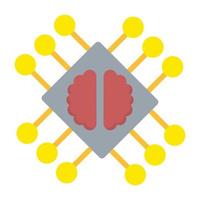 Artificial Intelligence Flat Icon vector