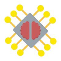 Artificial Intelligence Flat Icon vector