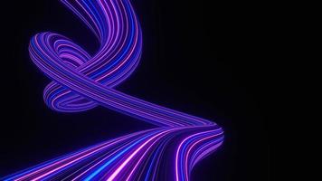 3d render of illuminated neon and light glowing on dark scene. Speed light moving lines. Abstract simple Colorful lighting neon background. photo