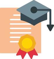 Certificate Flat Icon vector