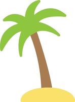 icono plano de palmera vector