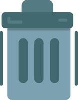 Trash Can Flat Icon vector