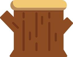 Tree Stump Flat Icon vector