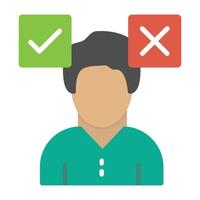 Decision Making Flat Icon vector