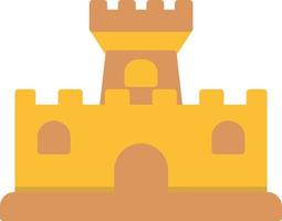 Sand Castle Flat Icon vector