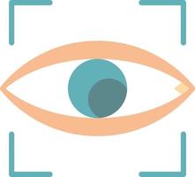 icono plano de ojos saltones vector