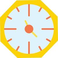 Wall Clock Flat Icon vector