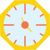 reloj de pared icono plano vector