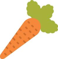 icono plano de zanahoria vector