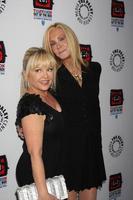 LOS ANGELES, APR 12 - Charlene Tilton, Joan Van Ark arrives at Warner Brothers Television - Out of the Box Exhibit Launch at Paley Center for Media on April 12, 2012 in Beverly Hills, CA photo